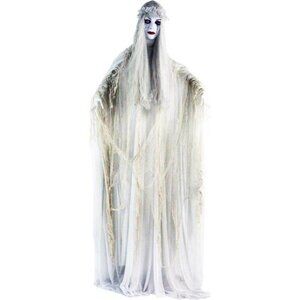 Life-Size Ghost Bride, Halloween with Touch Activated Lights and Sound